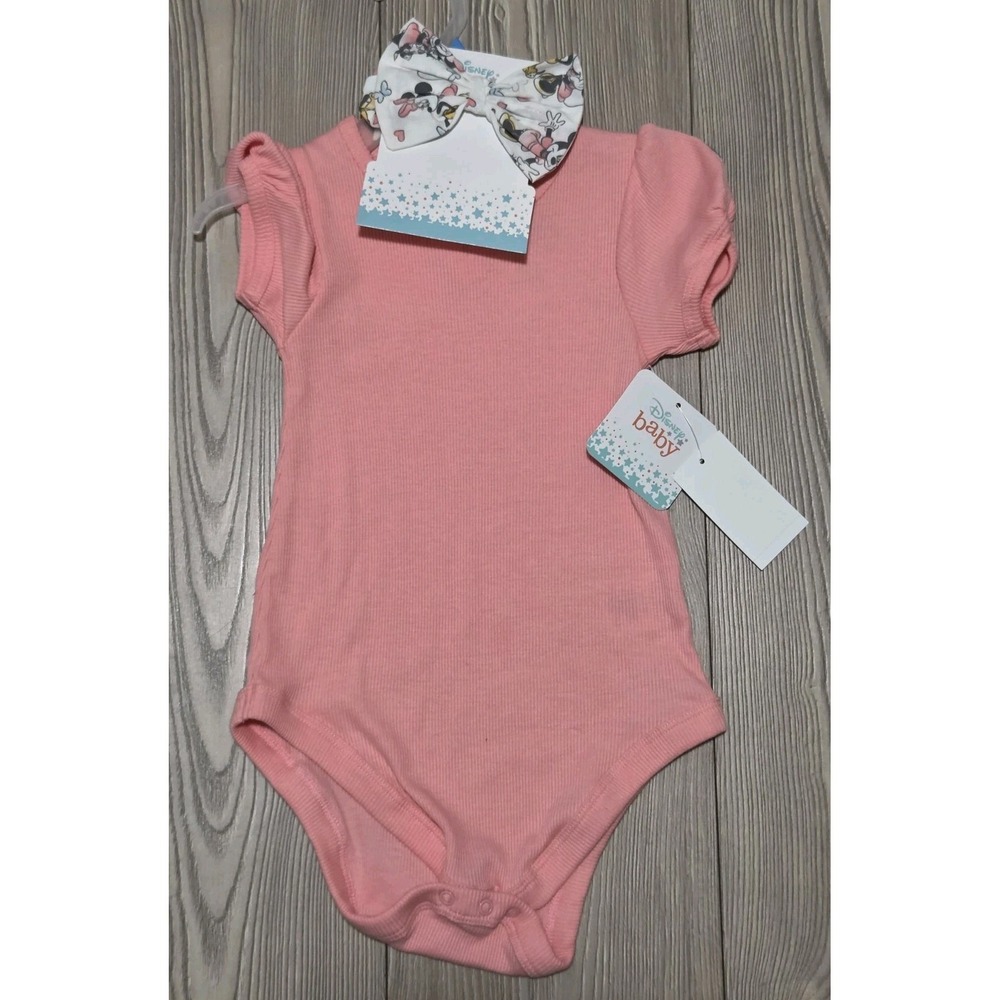 Disney Baby Minnie Mouse Outfit /w Bow Size 24 Months Pink NWT